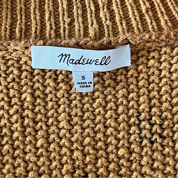 Madewell Hillview Cardigan Sweater in Painted Spots. Size S. Egyptian Gold. - Picture 9 of 10